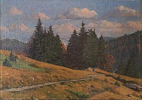 Dischler,Herbst am Feldberg,1915,OelLwKarton,26x35cm